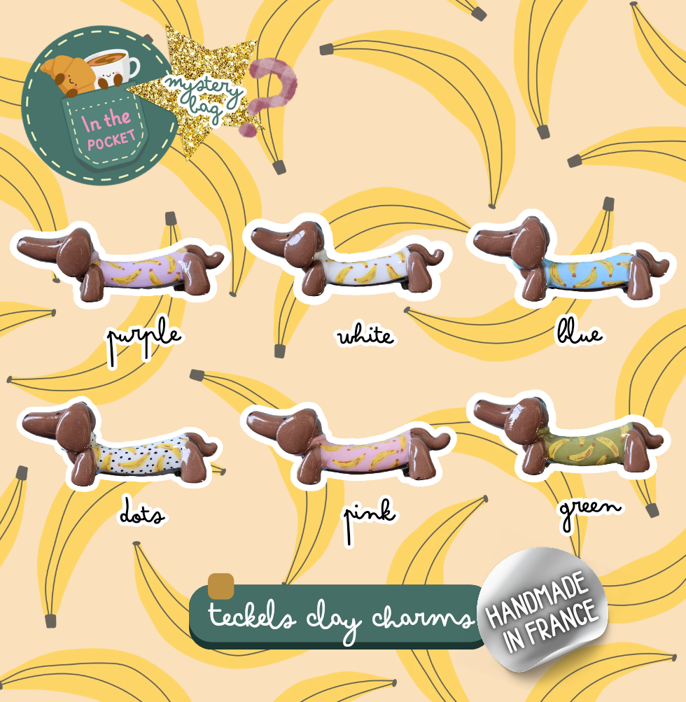 Pochette Mystère Charms Teckels - Thème Banane