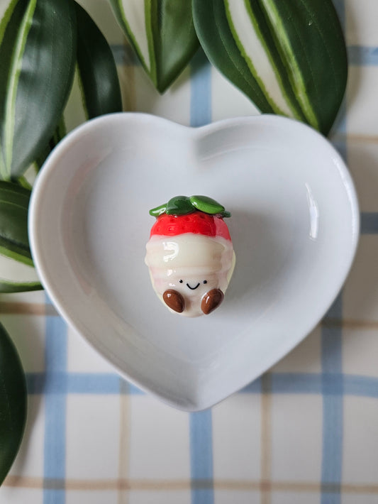 Le magnet Fraise au Chocolat Blanc