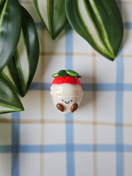 Le magnet Fraise au Chocolat Blanc